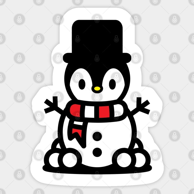 Penguin Snowman Christmas Bambu Brand Holiday Sticker by Bambu